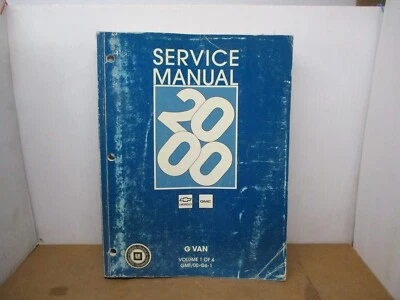 2000 Chevrolet G Furgone Espresso GMC Savana Servizio Riparazione Shop Manuale 1 - Immagine 1 di 4