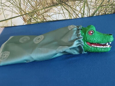 Handpuppe Krokodil mit Gummikopf ca. 30 cm groß - Bild 1 von 4