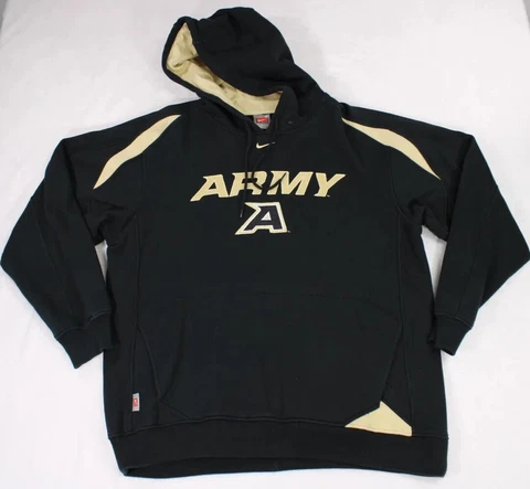 Nike Army West Point Hoodie Men's Size Medium Black Sweatshirt Hooded Cover