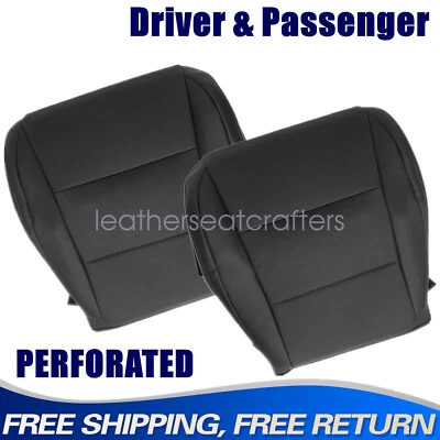 Driver &Passenger Bottom Leather Seat Cover Black For 2016 2017 2018 LEXUS ES350 Foto 1 de 4