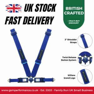 Willans Silverstone 4×4 EXG 4 Punkt Profi Motorsport FIA Harness Gürtel - Bild 1 von 3