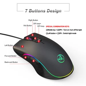 Glowing Gaming Mouse Gaming Wired Mouse - Picture 1 of 7