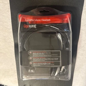 Gigaware Foldable Mono Headset 43-216 w/ Microphone NEW SEALED - Picture 1 of 6