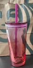 Nwt Starbucks Tumbler Cup 18 Oz Glass Pink Swirl Ombre Fade 2020 Spring Pop Top