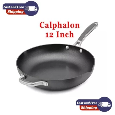 Calphalon Easy System Nonstick Omelette Pan 12"  Black -2 Spouts   FREE SHIPPING - Image 1 of 4