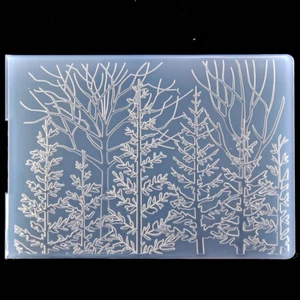 3D Tree Woodland Background Plastic Embossing Folders for Card Making Scrapbooki - Picture 1 of 5