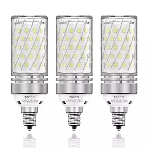 TSOCO E12 LED Bulbs12W LED Chandelier Light Bulbs100 Watt Equivalent6000K Day... - Picture 1 of 8