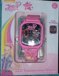 New Kids Nickelodeon JOJO Siwa LED Pink Digital Touch Screen Watch Silicone Band - Picture 1 of 1