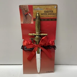 Neues Piratenjungfer Strumpfband mit Schwert Stretch - Bild 1 von 5
