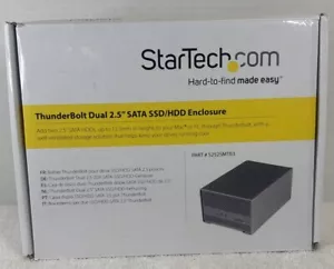 Startech ThunderBolt Dual 2.5in SATA SSD/HDD Enclosure Up To 12.5mm In Height - Picture 1 of 8