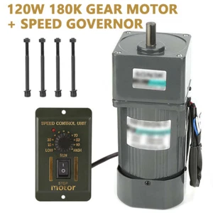 Trasmissione AC 220V 120W 180K Motoriduttore CW/CCW Speed Regolabile Ingranaggio Metallo - Foto 1 di 22