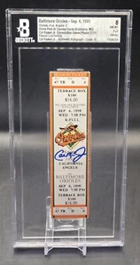 CAL RIPKEN JR 2131 PASSES LOU GEHRIG 1995 FULL TICKET STUB - SIGNED! - BGS 8/10 - Picture 1 of 2