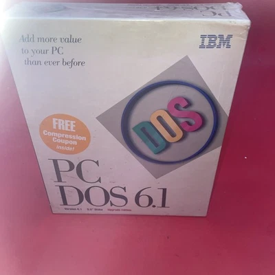 IBM PC DOS Versión 6.1 Discos 3.5" Edición ACTUALIZACIÓN 1993 NUEVO SELLADO Foto 1 de 3