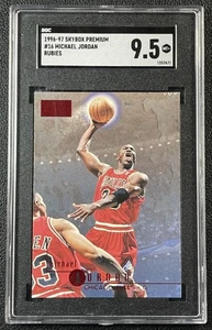 MICHAEL JORDAN SGC 9.5 1996-97 SKYBOX PREMIUM #16 RUBIES SP BULLS - Picture 1 of 2