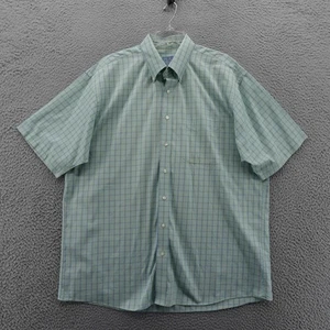 Chemise Jos A Bank Traveler Collection XL verte bleue à carreaux manches courtes homme décontractée - Photo 1/10