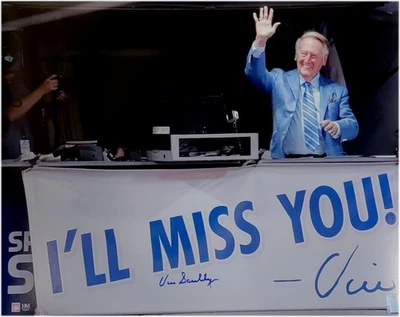 Vin Scully Signed Autographed 16X20 Photo Thank You, Vin LA Dodgers JSA COA - Image 1 of 4