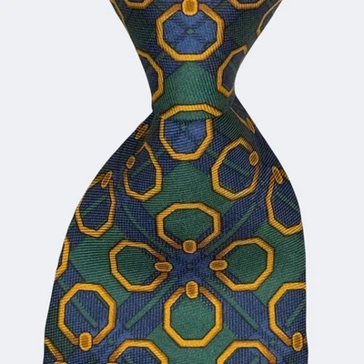 CORBATA CELINE 100% SEDA HOMBRE DISEÑO GEOMÉTRICO EN MULTICOLOR HECHA EN ESPAÑA Foto 1 de 4