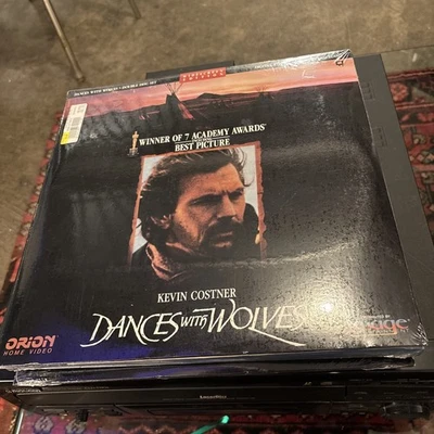 Sealed New Dances with Wolves Kevin Costner Orion Pictures Widescreen Laser Disc - Image 1 of 4
