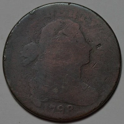1798 Draped Bust Large Cent - US 1c Copper Coin - Image 1 of 4