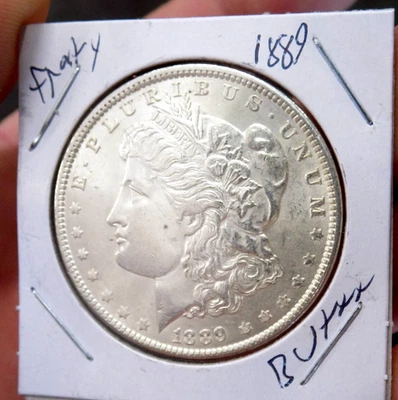 MORGAN SILVER DOLLAR 1889 BU+++ FROSTY LUSTER - Image 1 of 4