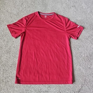 Camisa Athletic Works MALLA DRI_FIT que absorbe la humedad para hombre ropa deportiva roja mediana - Imagen 1 de 7