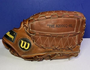 Vintage Wilson THE A2000 XL Leather Baseball Glove Dual Hinge RHT Made in Japan - Picture 1 of 13