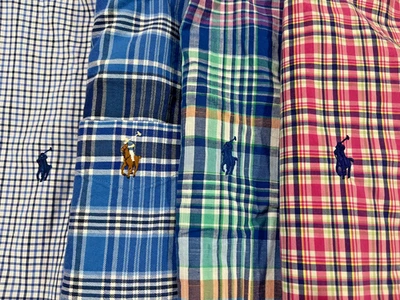 Ralph Lauren Hombre Lote de 4 Mangas Cortas Multicolor Vestido o Camisas Informales L Foto 1 de 4