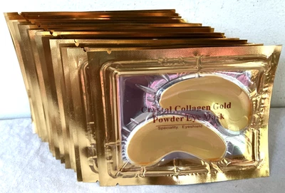 Lot 19 Crystal Collagen Gold Powder Eye Under-Eye Mask Anti Aging Dark Circles - Image 1 of 3