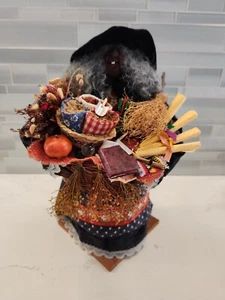 Vintage 14" Harvest Moon Apple Face Halloween Hexe Puppe von Elizabeth Mandranis - Bild 1 von 18