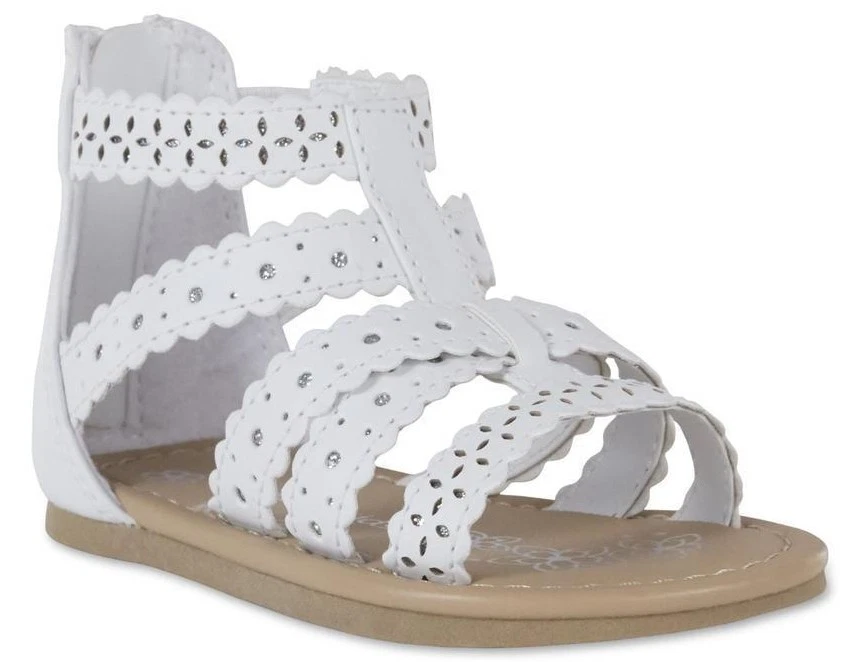 WonderKids Toddler Girls' Hera Gladiator Sandal, White, 11886 assorted sizes  - Image 1 of 4