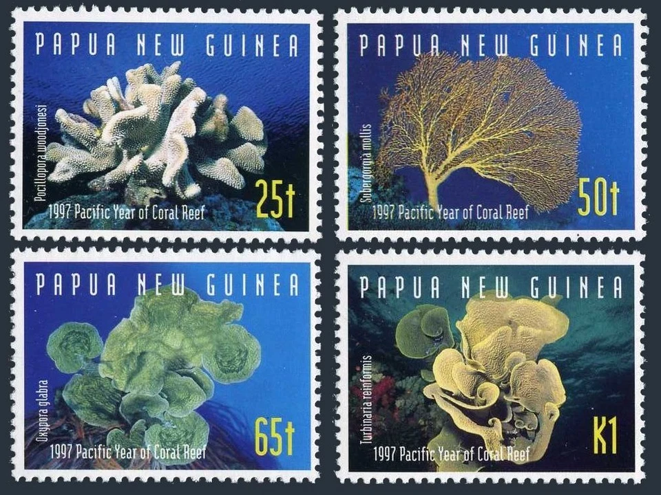 Papua New Guinea 924-927, MNH. Michel 804-807. Pacific Year of Coral Reef, 1997. - Image 1 of 1