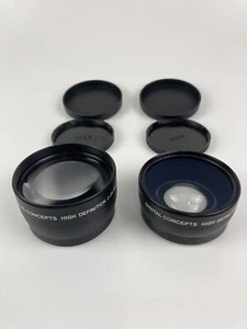 Set of 2 Digital Concepts High Def 2.2x 58mm Telephoto, 0.43x 58mm Wide Angle - Picture 1 of 12