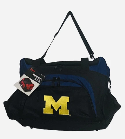 Michigan Wolverines Large Duffel/Weekender Bag by Logo Brands-NIP Cover