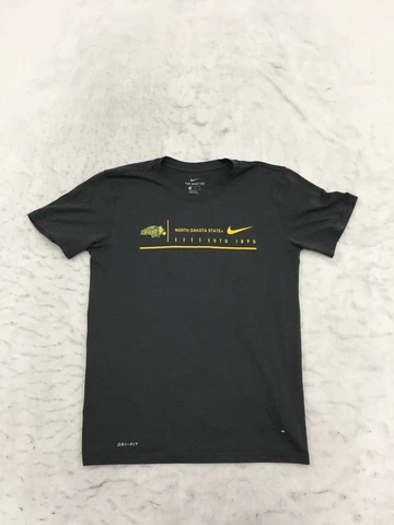 NDSU Bison Nike Shirt Mens S Small Graphic Print Spell Out Logo Tee Short Sleeve Cover