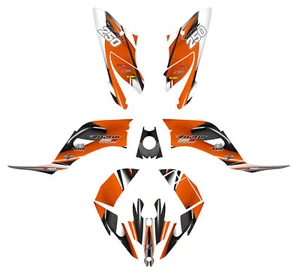 Yamaha Raptor 250 R graphics kit 24 mil thick FREE custom service #1533 Orange - Picture 1 of 2