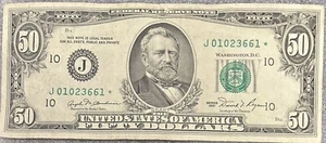 1981 J Kansas City Star Note 50$ Dollar Bill DB4 - Picture 1 of 2