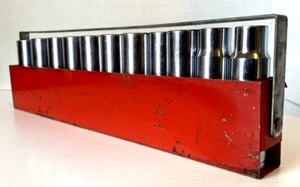 Snap-on 11 Piece TS161 to TS361 Deep Socket Set 1/2"Dr 6pt Original 70's w/ Tray - Picture 1 of 21