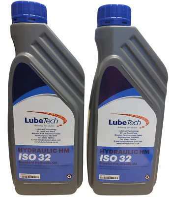 LUBETECH HYDRAULIC OIL 32, 2 X 1 LTR, A HIGH QUALITY PREMIUM ISO 32 NOT RECYCLED