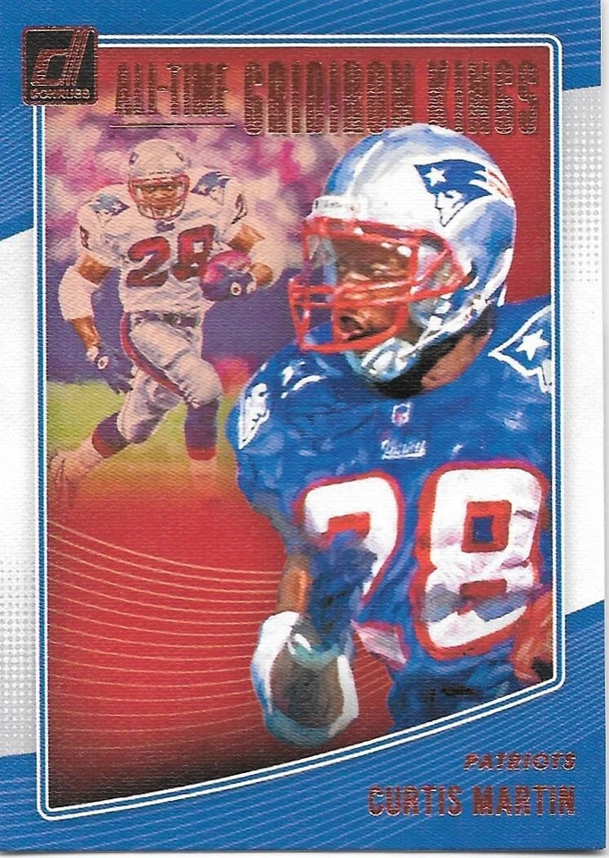 2018 Donruss Football CURTIS MARTIN All-Time Gridiron Kings -PATRIOTS- #AGK-18 - Image 1 of 1