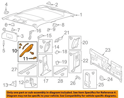 FORD OEM 11-16 F-250 Super Duty Cab Interior Trim-WS Pillar Trim BC3Z2503599AC - Изображение 1 из 2