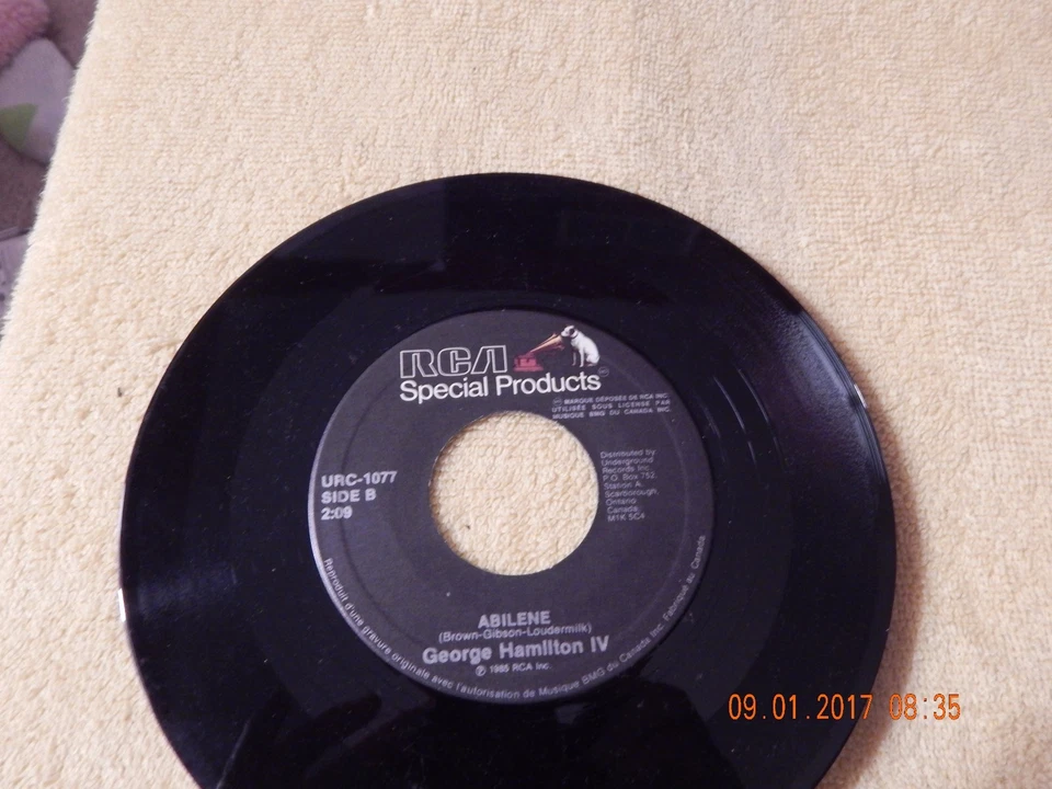 George Hamilton IV: Abilene / Lorne Greene: Ringo 45 Rpm / NM Foto 1 de 1