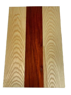 Ash+ Padauk Body Blank 21x 14x 2- 3 Pcs Glued Luthierwood- Free US Shipping - Image 1 of 4