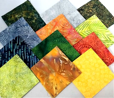 48 PIEZAS BATIK ~ PAQUETE DE ENCANTO CUADRADOS EDREDÓN PRECORTADO DE 5"X5" ~ ENVÍO GRATUITO Foto 1 de 4