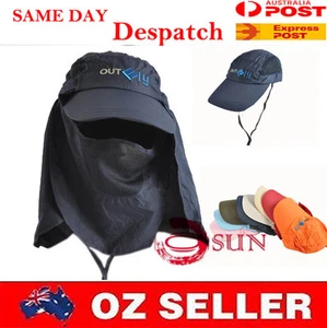 Boy Girl 3-10 Years Old Sun Protection Camping Quick Dry Cap Fishing Hat Fly Net - Picture 1 of 24