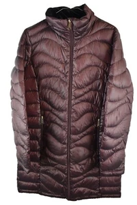 ANDREW MARC Purple Down Padded Coat size M Womens Long Puffer Jacket Packable - Picture 1 of 8