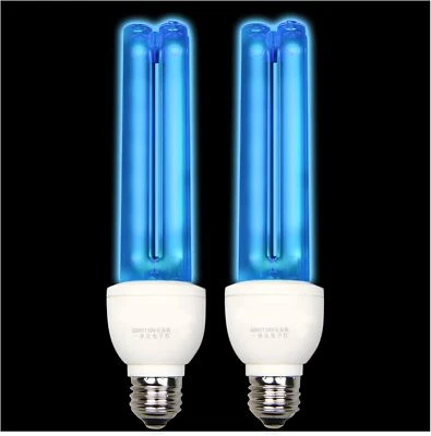 2 Pack UV Light Bulb with Ozone 25 Watt UVC Bulb 185nm/254nm E26 2 Count - Image 1 of 4