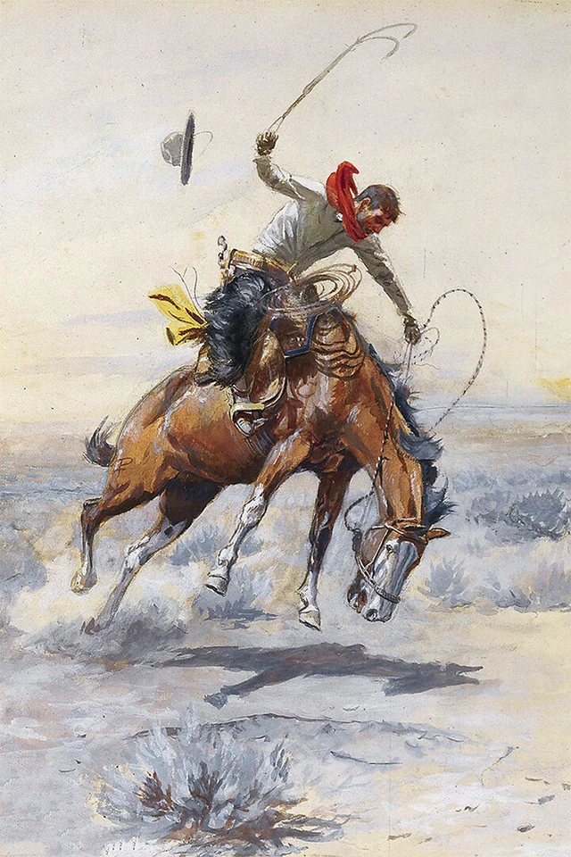 Arte occidental The Lost Trail Charles M Russell arte de pared decoración del hogar - PÓSTER 20x30 Foto 1 de 4