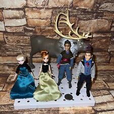 Disney Store Authentic USA Frozen Mini Doll Set Kristoff Anna Elsa Hans + Extra