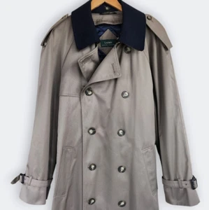 Ralph Lauren Edmund Double Breasted Trench Coat Long Jacket Mens 40R Khaki Tan - Picture 1 of 21