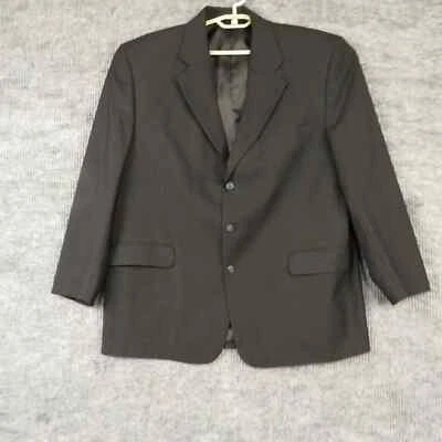 Casaco esportivo masculino Oleg Cassini tamanho 46R listrado 100% lã pura bolsos - Imagem 1 de 4